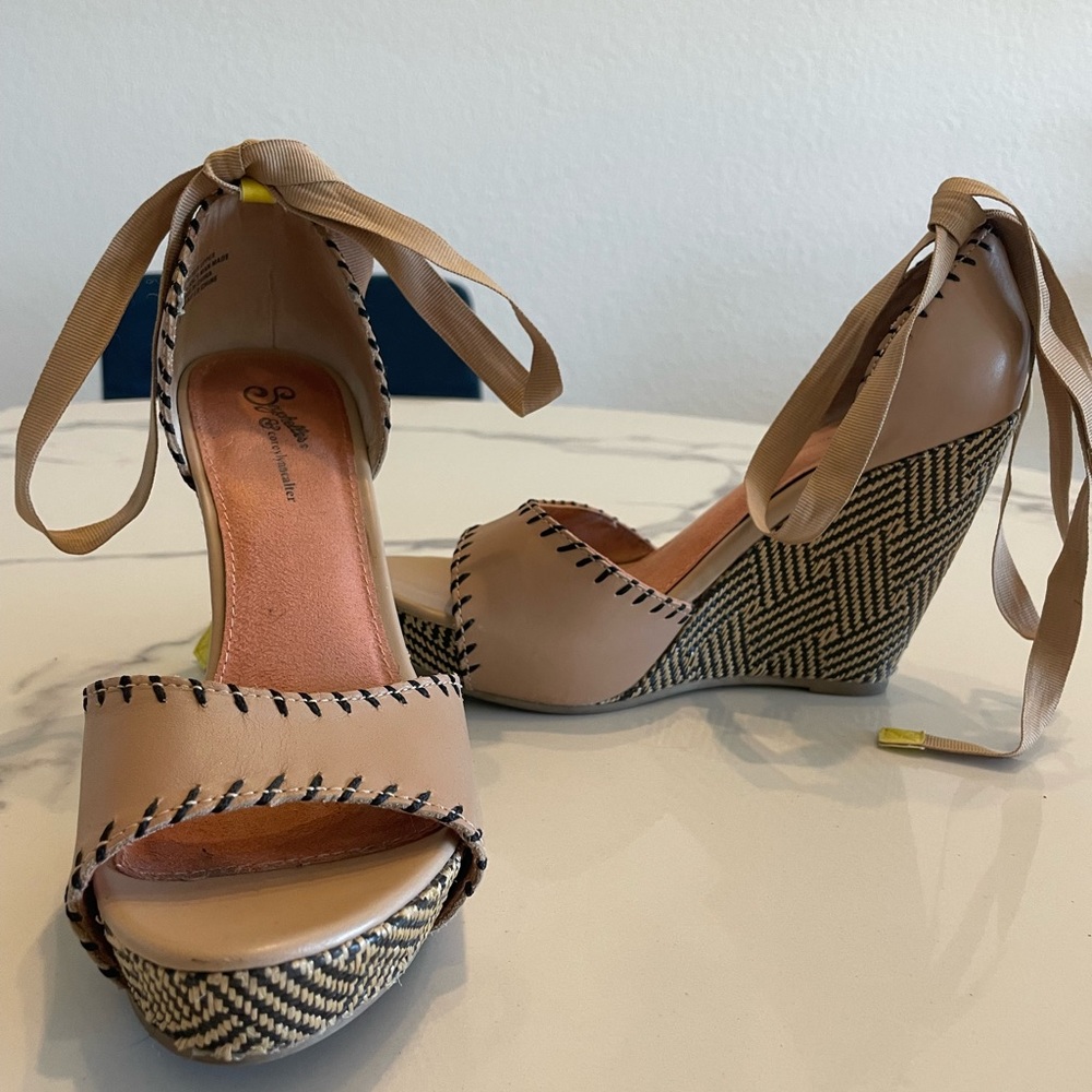 Anthropologie Seychelles and Corey Lynn Calter Smooth Sailing Wedges Size 7